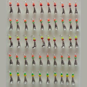 Россия - Приманки свинцовые серебро упаковка 50 штук Уралка