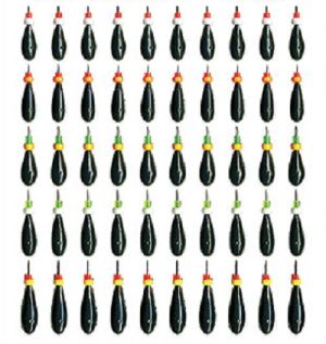 Россия - Набор мормышек литых с бисером упаковка 50 штук Овсинка