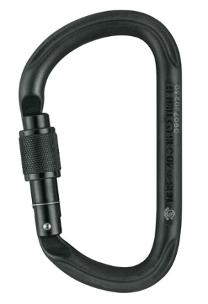 Petzl - Черный стальной карабин Vulcan Screw-Lock