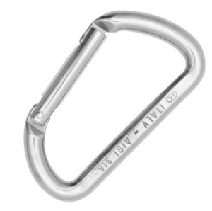 Малый карабин вспомогательный Kong Mini D Shaped Inox 16 KN