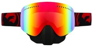 Dragon Alliance - Маска для мотокросса NFX (оправа Red Black Split, линзы Red Ionized + Clear)