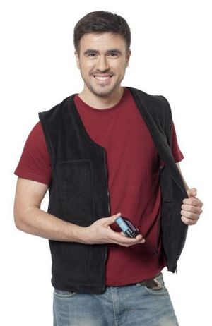 Жилет мужской флисовый легкий с подогревом RedLaika RL-03-A2 (2600 мАч, с клипсой)