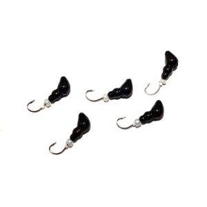 Россия - Приманка свинцовая черная золотая коронка с трубкой и бисером упаковка 10 штук Муравей