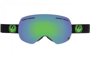 Dragon Alliance - Профессиональная горнолыжная маска X1s (Jet/Green Ion, линзы Yellow Red Ion)