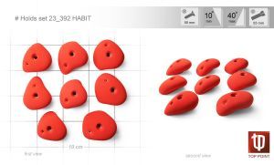 Набор скалолазных зацепов Top Point HABIT #392