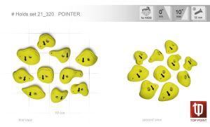 Качественный набор зацепов для скалолазания Top Point #320 Pointer