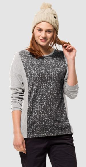 Jack Wolfskin - Женская футболка с длиным рукавом Moro Panel Longsleeve