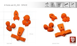 Универсальный набор зацепов для скалолазания Top Point #293 Space