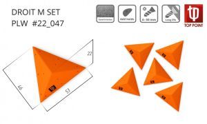 Набор треуголных рельефов для скалодрома Top Point Droit M Set