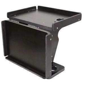 Столик раскладной с креплением на ликтрос с удочкодержателем и нишей под аккумулятор Патриот № 17