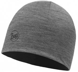 Buff - Практичная двусторонняя шапка Lightweight Merino Wool Reversible Hat Black-Grey