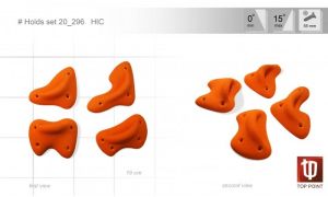Комплект удобных зацепов для скалолазания Top Point Hic #296