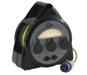 Outwell - Туристический сетевой фильтр Mensa Mains 3way Roller Kit w. USB/light