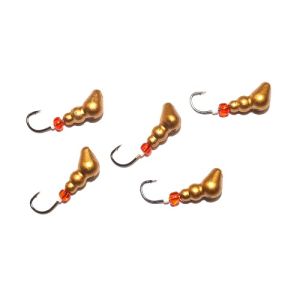 Россия - Приманка свинцовая золотая с трубкой и бисером упаковка 10 штук Муравей