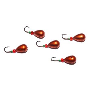 Россия - Приманка свинцовая медная с трубкой и бисером упаковка 10 штук Капля