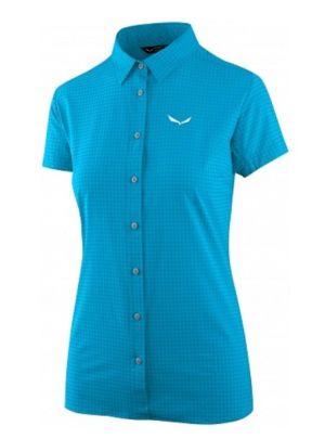 Salewa - Рубашка стильная 2018 Puez Minicheck Dry W S/S Srt hawaiian blue