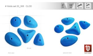 Комплект зацепов для скалолазания Top Point Clod #308