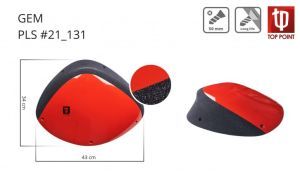 Накладной рельеф для скалолазания с двойной текстурой Top Point Gem