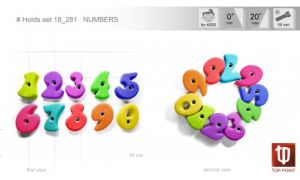 Скалолазные детские зацепы Top Point Numbers #281