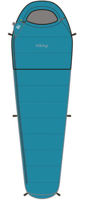 Спальник пуховый левый Bask Hiking V2 M (комфорт -1С)