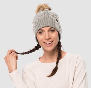 Jack Wolfskin - Вязаная шапка для женщин Narita Pompom Cap Women