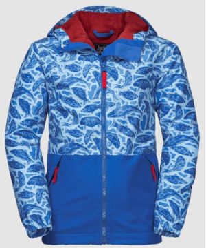 Jack Wolfskin - Куртка с флисовой подкладкой Snowy Days Print Jacket Kids