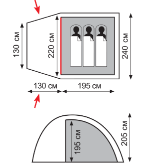 Tramp - Трехместная палатка Lite Anchor 3