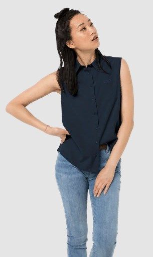 Летняя женская рубашка Jack Wolfskin Sonora Sleeveless Shirt W