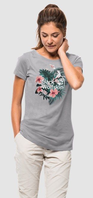 Женская стильная футболка Jack Wolfskin Tropical T W