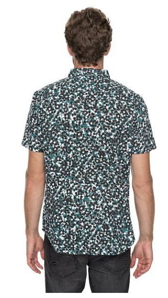 Quiksilver - Цветастая мужская рубашка Sslinenprintshi Mallard Linen