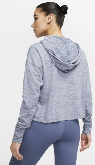 Толстовка для йоги Nike W NK Yoga Jersey Crop Hoodie