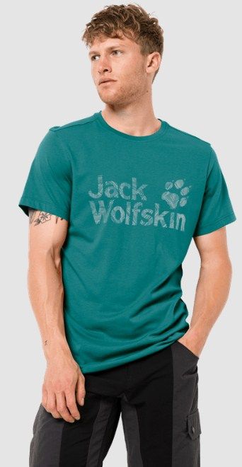 Мужская футболка из хлопка Jack Wolfskin Brand Logo T M