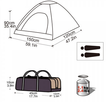 Детская палатка King Camp 3034 Dome Junior 2