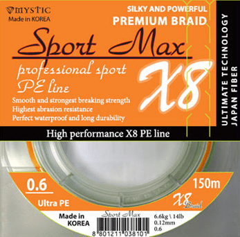 Восьмижильный шнур Mystic Sport Max X8 150