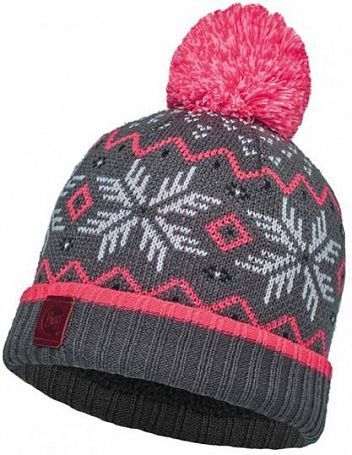 Buff - Модная детская шапка Junior Knitted & Polar Hat Buff Nester Grey Castlerock
