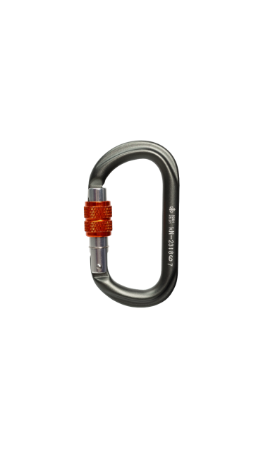 Карабин овал с муфтой Keylock Вертикаль Gray