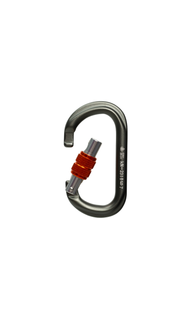 Карабин овал с муфтой Keylock Вертикаль Gray