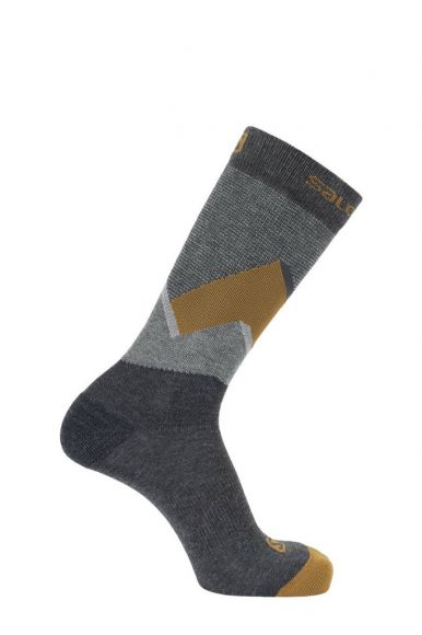 Удобные носки Salomon Outline prism low Dark grey/cumin