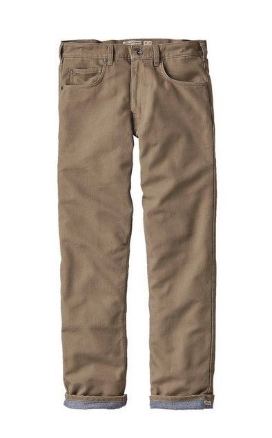 Patagonia - Брюки мужские качественные Flannel Lined Straight Fit Jeans