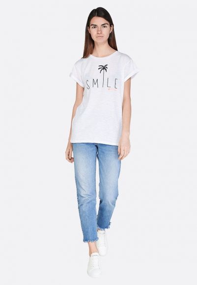 Удобная женская футболка Lotto Tee Smile W Pl 