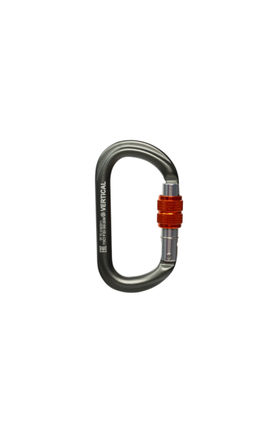 Карабин овал с муфтой Keylock Вертикаль Gray