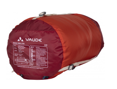 Удобный спальный мешок Vaude Sioux 800 XL SYN -3 левосторонний
