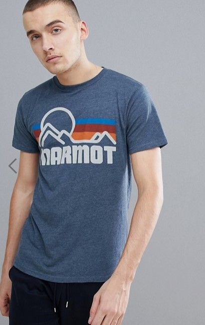 Marmot - Стильная футболка с логотипом на груди Coastal