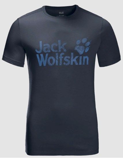 Мужская футболка из хлопка Jack Wolfskin Brand Logo T M