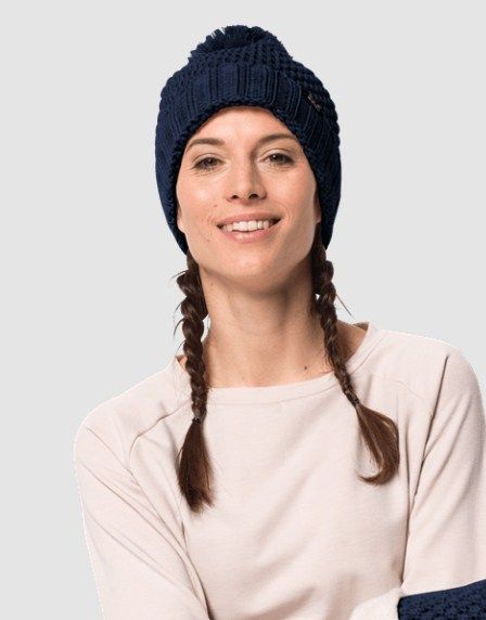 Теплая женская шапка Jack Wolfskin Highloft Knit Cap Women