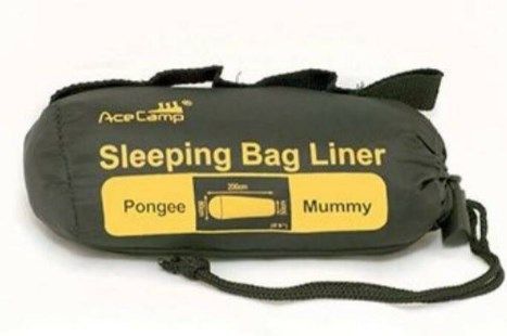 Удобный Вкладыш в спальный мешок из эпонжа Ace Camp Sleeping Bag Line Pongee Mummy