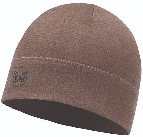 Buff - Тонкая шерстяная шапка Lightweight Merino Wool Hat Solid Walnut