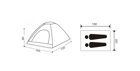 Детская палатка King Camp 3034 Dome Junior 2