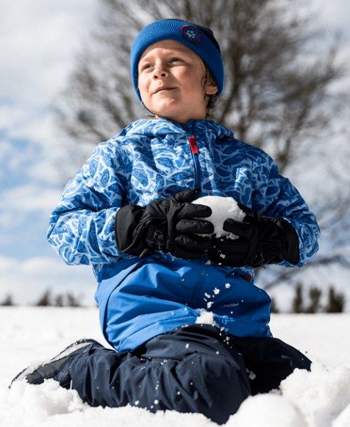 Jack Wolfskin - Куртка с флисовой подкладкой Snowy Days Print Jacket Kids