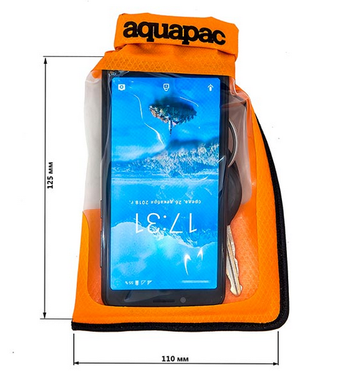 Aquapac - Водоотталкивающая сумка Small Stormproof Phone Case Orange